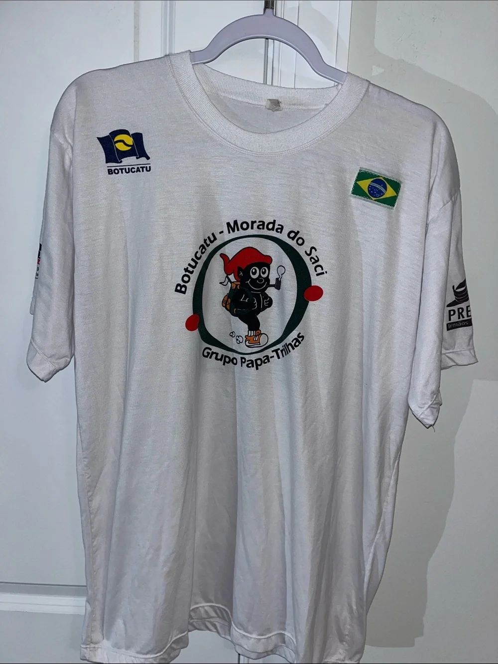 Brasil Backpacker Ecological Tour Travel T Shirt L Mens Import Viva Brazil